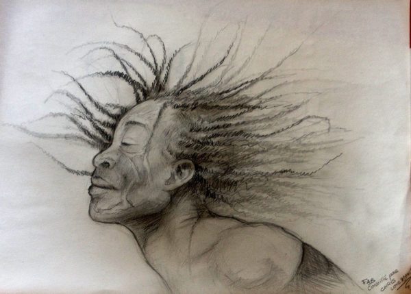 Danseur afro jazz dessin portrait