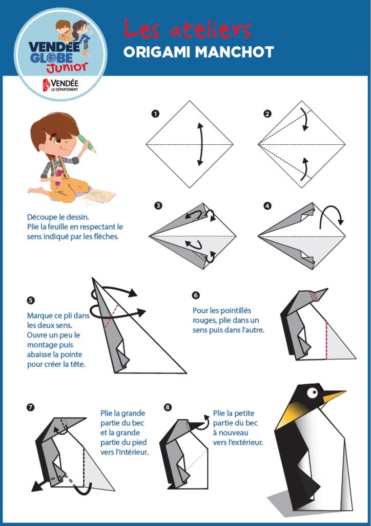 Atelier VendéeGlobe Junior - Origami Pingouin
