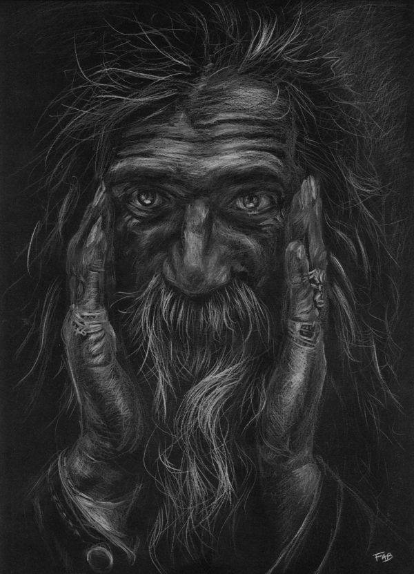 Portrait Hippie dessin