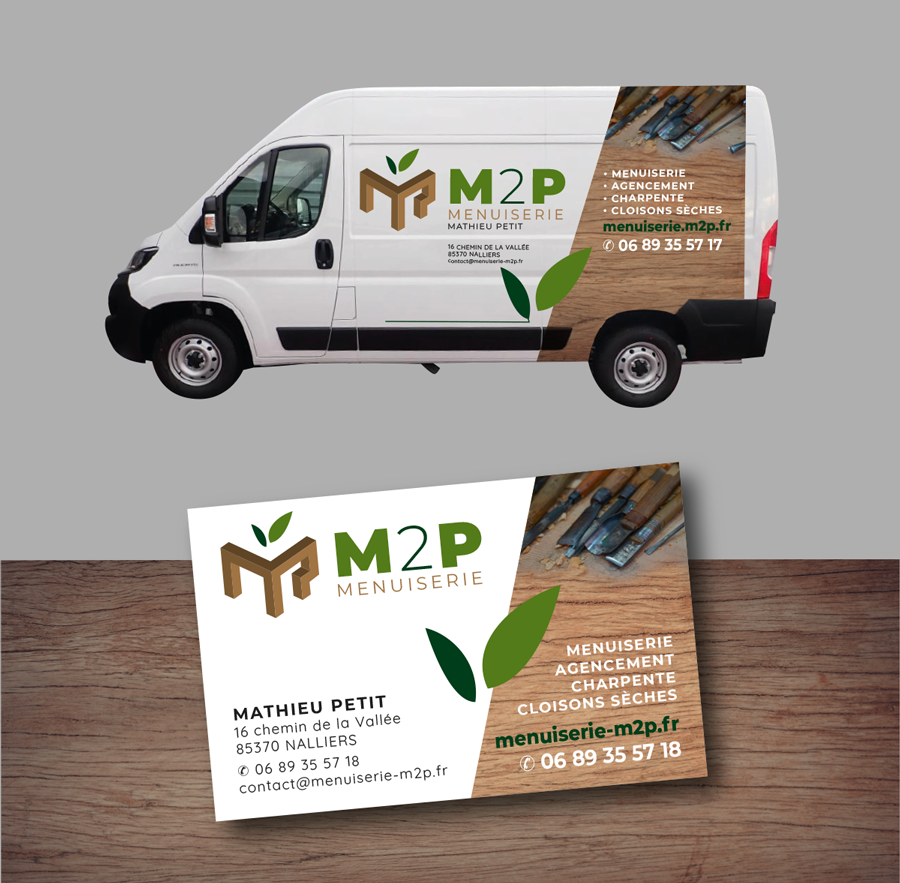 M2P - Carte de visite et habillage véhicule
